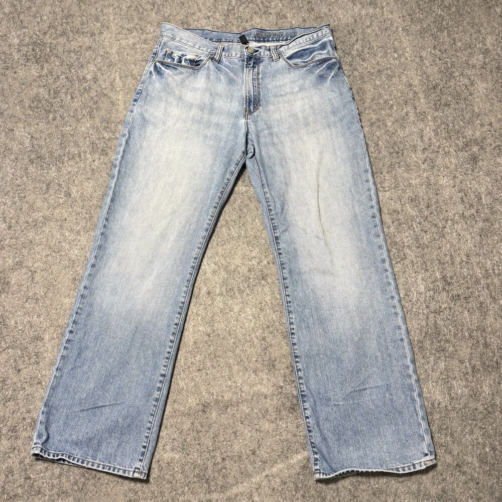 Gap Premium Loose Fit Jeans Mens 34x32 Light Wash Blue 100% Cotton Y2K Baggy